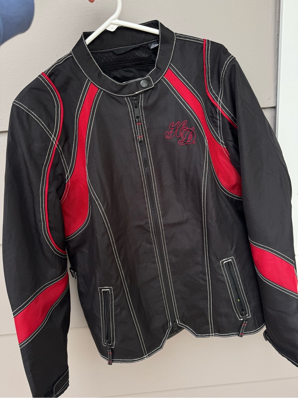 Harley-Davidson Black and Red Women's Riding Jacket